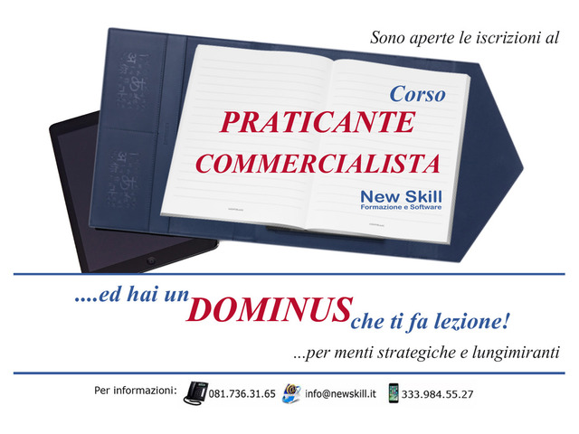 Corso Praticante Commercialista alla New Skill