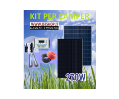 Pannello Fotovoltaico per Camper 270 policristallino kit completo