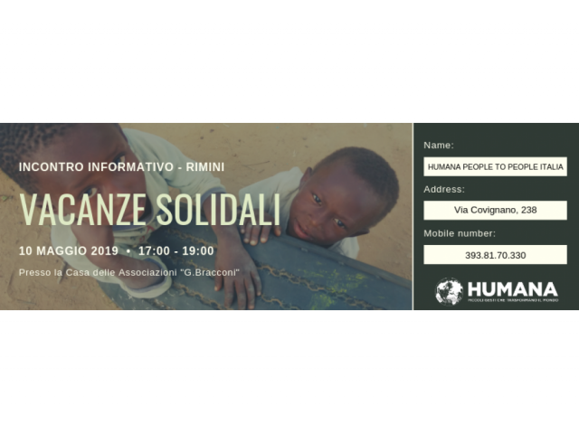 Parti con HUMANA, l'Africa ti aspetta!