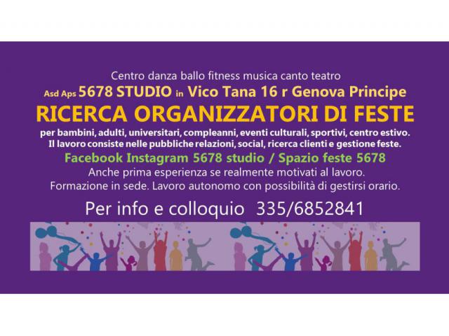 Ricerchiamo organizzatore feste/segreteria artistica