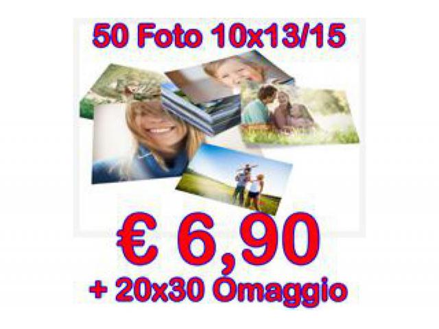 50 Stampe Digitali 10x15 € 6,90 + 20x30 Omaggio