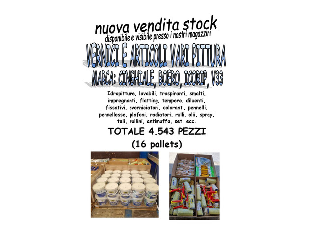 Stock di vernici e articoli per pittura 4543pz