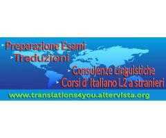 Corsi di italiano L2 + Traduzioni freelance