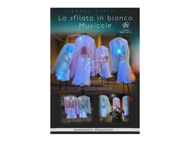 GRAN GALA’ IN BIANCO – EVENTO UNICO IN ITALIA – COSTUMI SCENOGRAFICI