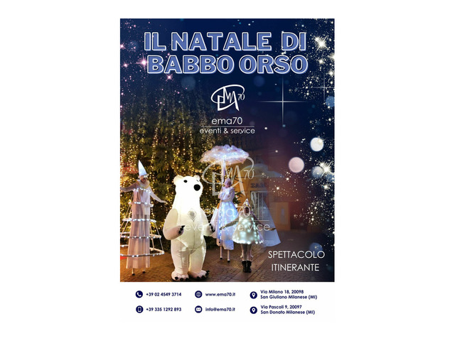 NATALE CARTOON ANIMAZIONE ITINERANTE DI NATALE PER LE VIE DELLA TUA CITTA’