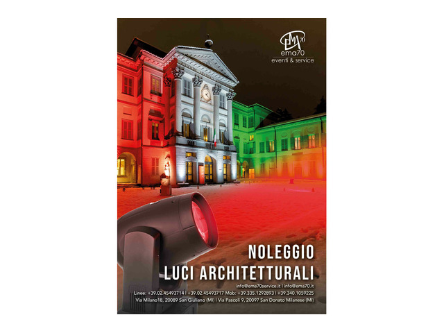 NOLEGGIO LUCI ARCHITETTURALI