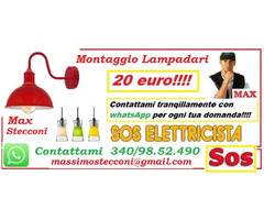 Elettricista lampadari servizio montaggio Roma