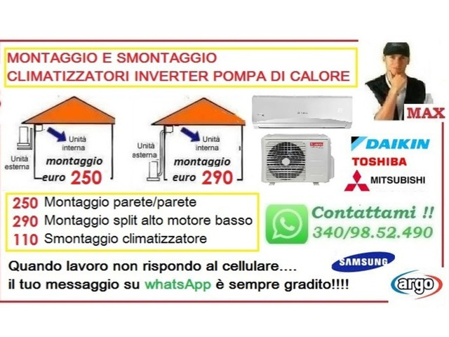 Montaggio condizionatori inverter Roma