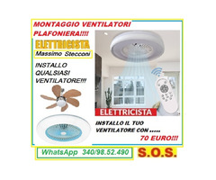 Elettricista plafoniere ventilatore Roma