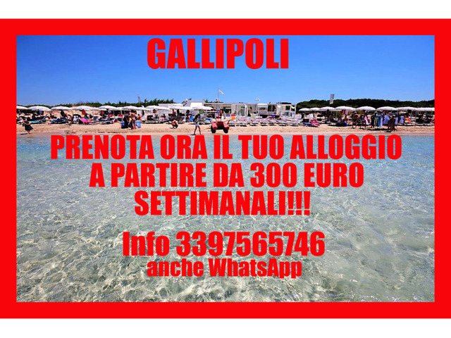 Gallipoli economica casa vacanze 50 metri dal mare