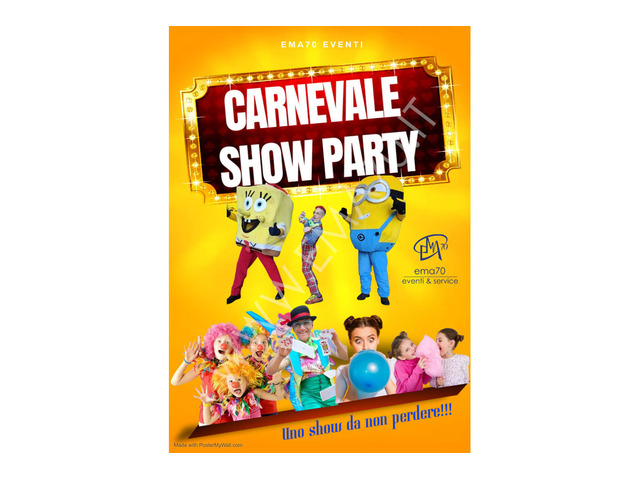 CARNEVALE SHOW PARTY – SIMPATICA - ANIMAZIONE PER TUTTA LA FAMIGLIA