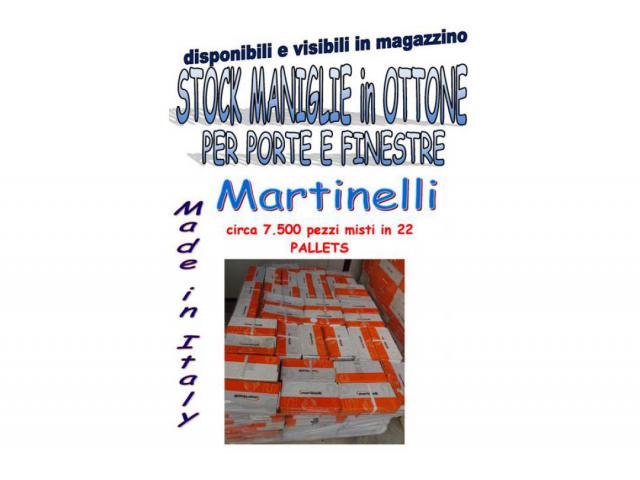 vendo Stock maniglie in ottone made in italy