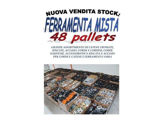 Stock ferramenta mista 48 bancali